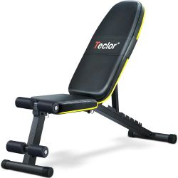 Teclor Adjustable Black And Yellow Weight Bench
