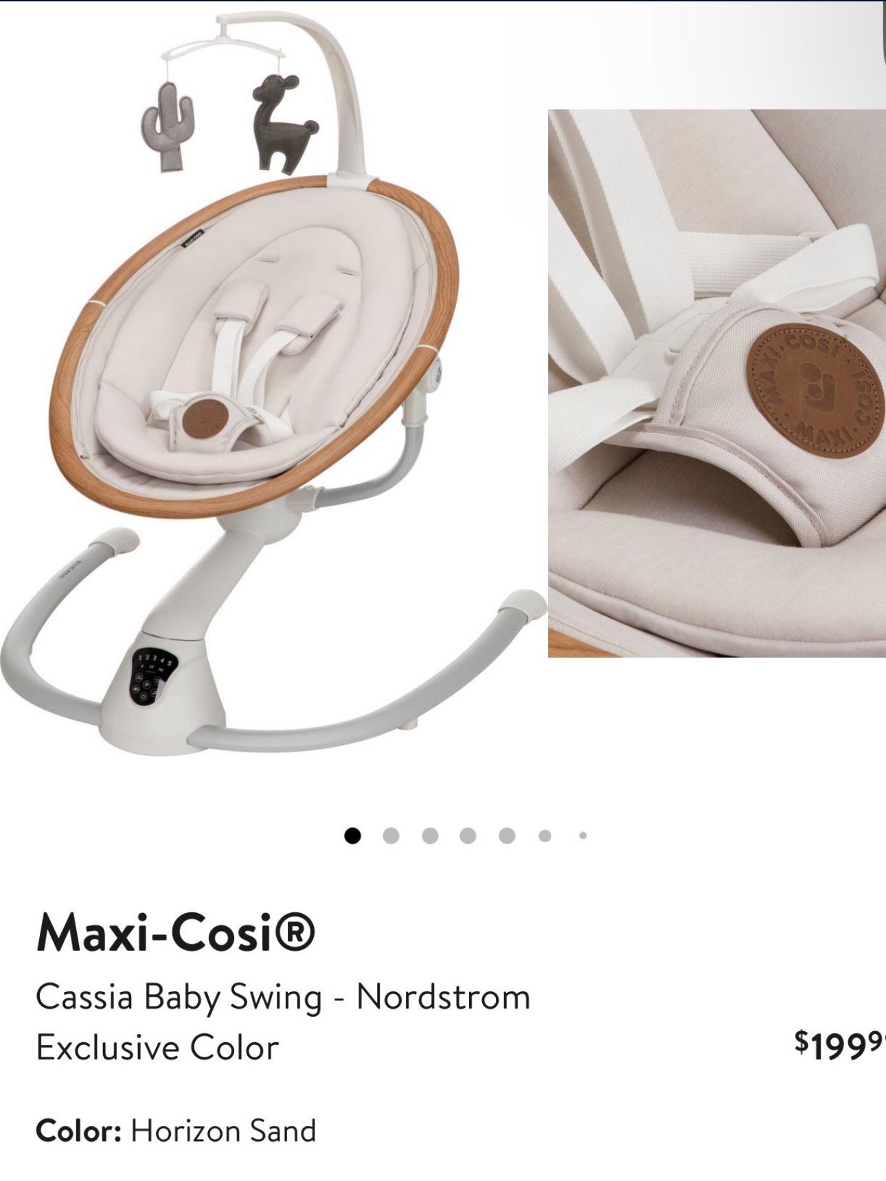 Maxi-cosi Baby/ Infant Swing Cassia Excellent Condition
