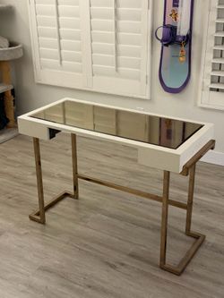 Modern White & Gold Desk / Vanity Table