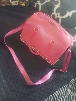 Pink rubber purse