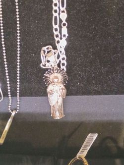 religious pendant with necklace