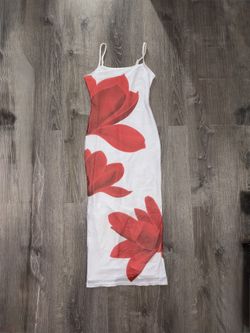 White Maxi Floral Dress