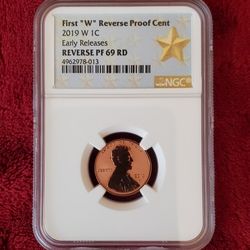 2019 W LINCOLN 1C-NGC REVERSE PF69 RD- FIRST "W" REVERSE PROOF CENT