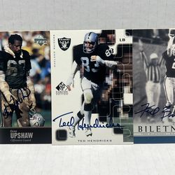 Raiders autograph cards
