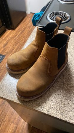No Lace Steel Toe Work Boots
