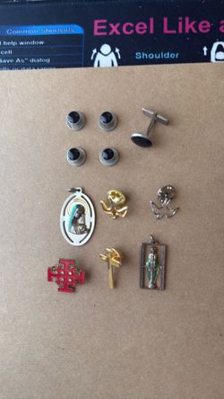 FREE obsidian cuff links and religious pins FREE