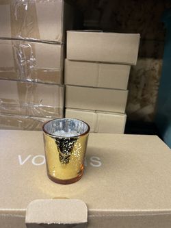 Gold Mercury Glass Tealight Holders – 4 Boxes 