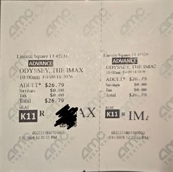Odyssey - IMAX 70MM Movie Ticket