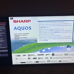 70” Sharp Aquos Liquid Crystal Flat Screen T.v. Works Beautifully!