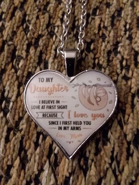SILVER PLATED "TO MY DAUGHTER" NECKLACE. PICKUP NORTHEAST PHILLY