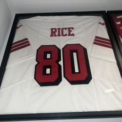 Jerry Rice San Fransico 49ers NFL Stitched Jersey + Display Case