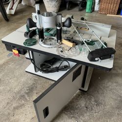 Like New Router With Router Table And Bits