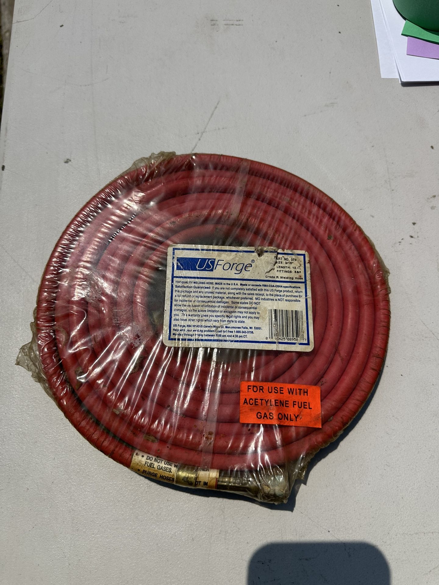 NEW!!! US Forge Welding Hose 08950