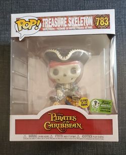 Funko Pop ECCC Treasure Skeleton Glow Disney Pirates Of The Caribbean 1 of 4000