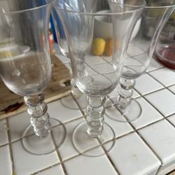 Four Antique Champagne Glasses