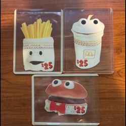 “RARE”!!!1996 “UNUSED/EXPIRED!” McDonald’s Set of (3) Die-Cut $25.00 Phone Cards: NM “Hamburger, Fries & Soft Drink”😎