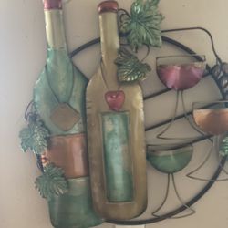 Metal Wine Art Vintage Work