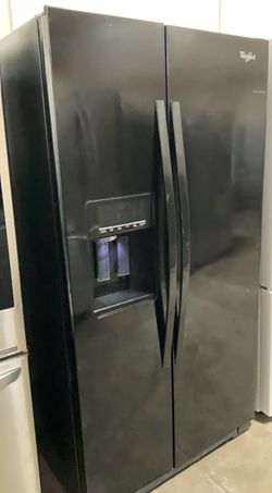 Whirlpool Side By Side Black Refrigerator Fridge

