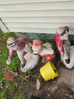 Vintage concrete yard ornaments