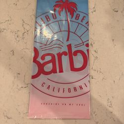 Barbie™ Malibu Beach Party Pink Disposable Plastic Tablecloth