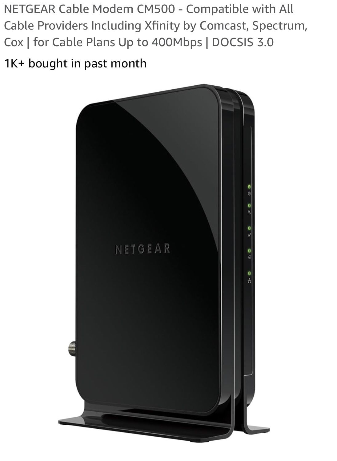 Netgear CM500 High Speed Cable Modem