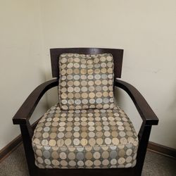 2 Wooden Cushion Chairs