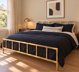 CB2 Alchemy Brass Queen Bed Frame – $295 OBO