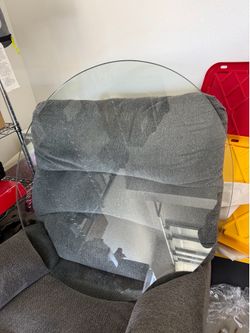 36” round glass top