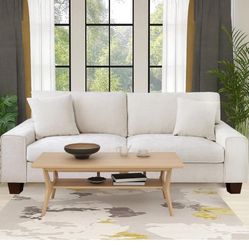 DOPEDIO Modern Living Room Chenille Recliner Sofa Small Sofa,loveseat Sofa,Removable Sofa Cover Space Spring Cushions and Solid Wood Frame, Easy to In