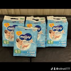 Moony Japanese Diapers Tape Diapers Newborn 0-5kg, 76 Pcs Per Pack 