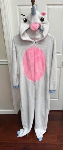 Adult Unicorn PJ Halloween Costume Size Large just $5
