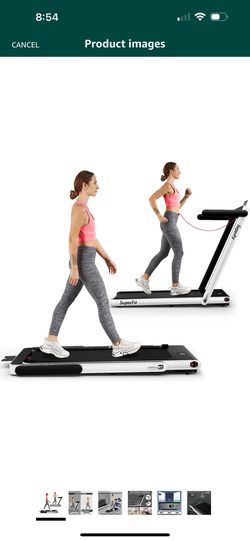 Goplus 2 in 1 Folding Treadmill, 2.25HP Superfit Under Desk Electric Treadmill
