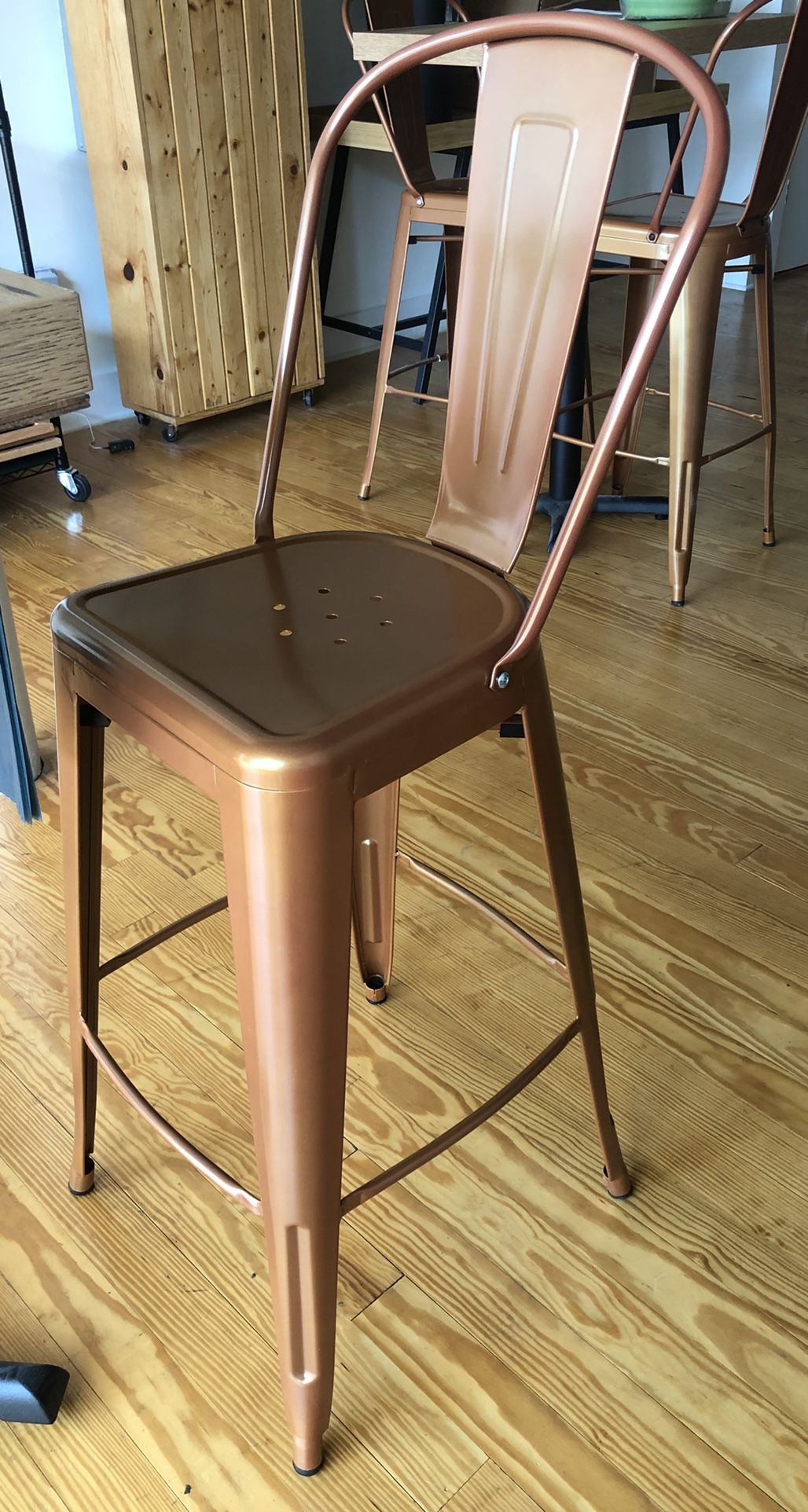 Copper Bar Height Chairs