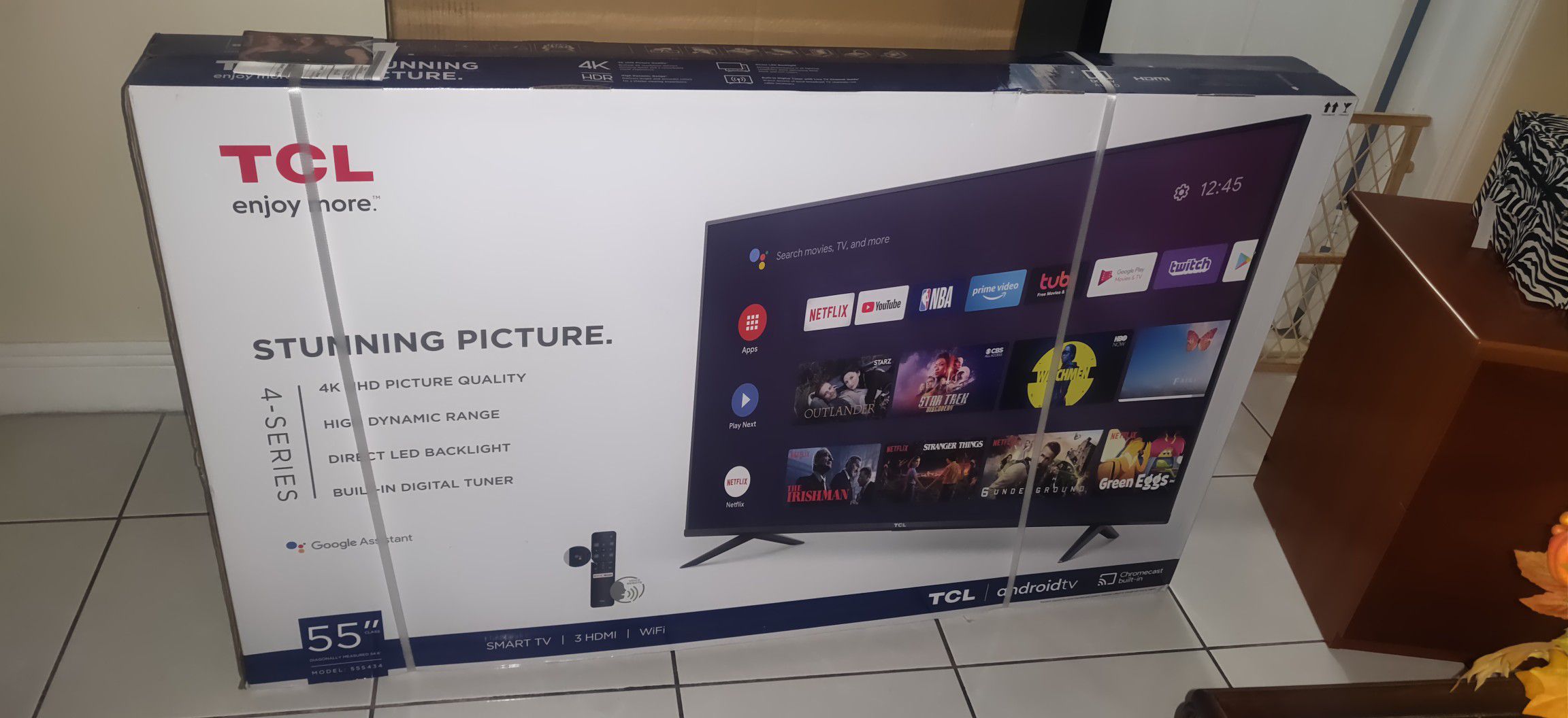 Brand new TCL 55" LED TV 4K Android TV Google Sealed Special