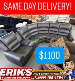 NEW SECTIONAL RECLINER LEATHER NUEVO SECCIONAL DE PIEL