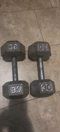 PAIR of 30 POUND DUMBBELLS