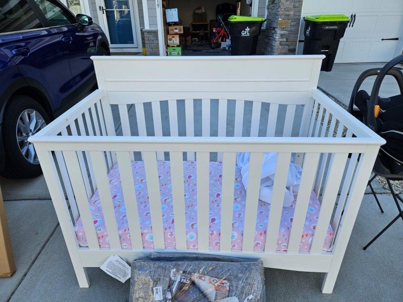 Baby Crib With Mattress Like New