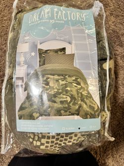 Camo Bedding Twin Bed Comforter, Sheets Pillow Case