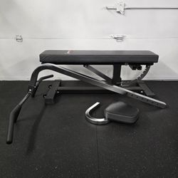 Ironmaster super bench pro with chin up bar $380

