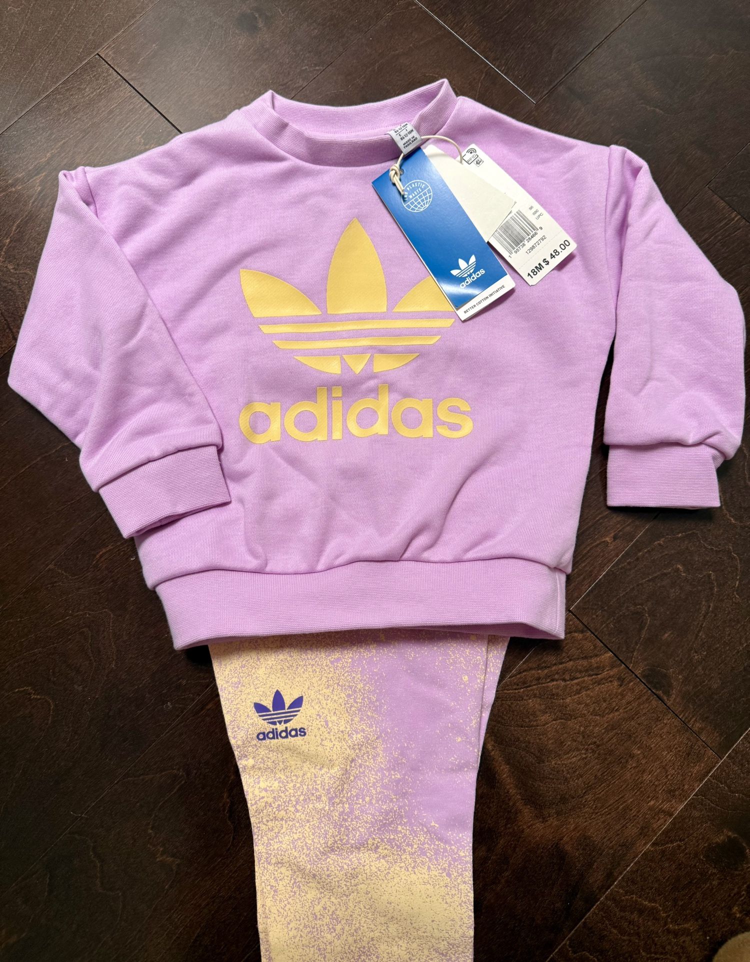 New With Tags, Adidas Baby Set, 18 Months, Sweatshirt And Leggings