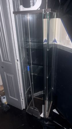 Tall Glass Display Cabinet with Shelves