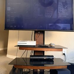 tv stand and tv 55  home treater 