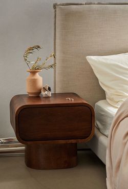 Huron Wood Nightstand/Side Table