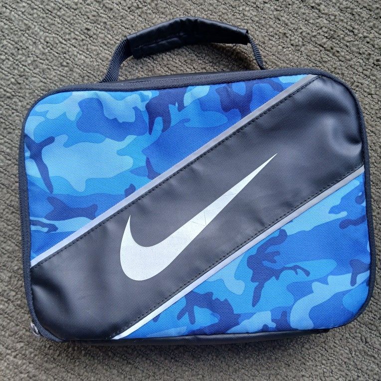 Nike Blue Camo School Lunch Box Bag
