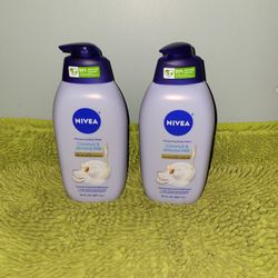 2 Nivea Pampering Body Wash 30oz Coconut And Almond Milk 