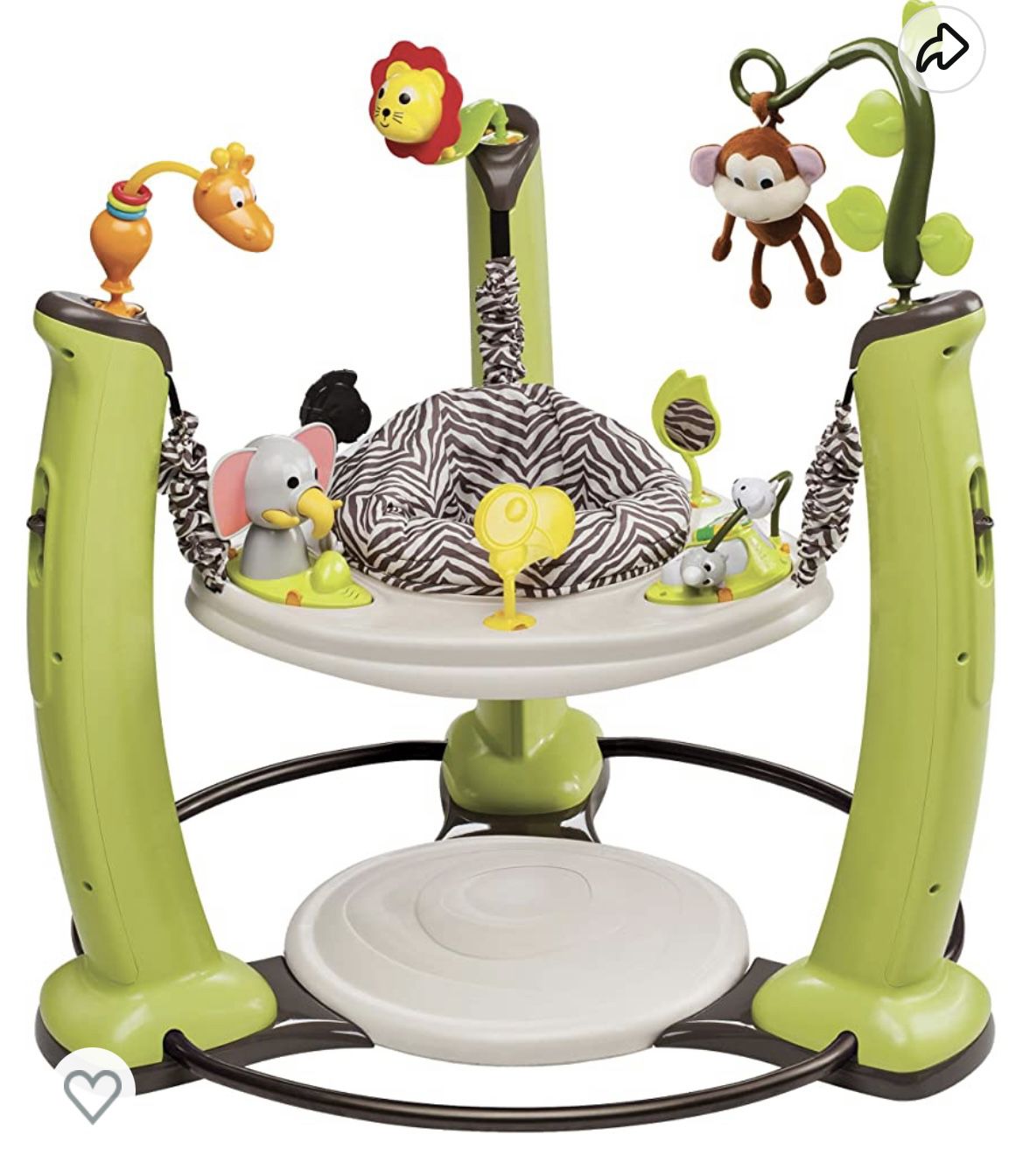 Evenflo ExerSaucer Jump & Learn Jungle Quest Stationary Baby Jumper (Open Box)
