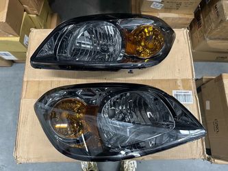 05-10 Chevy Cobalt/ 07-10 Pontiac G5 Headlights; Smoked Lens With Amber Corners