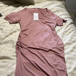 Blush Pink Maternity Dress