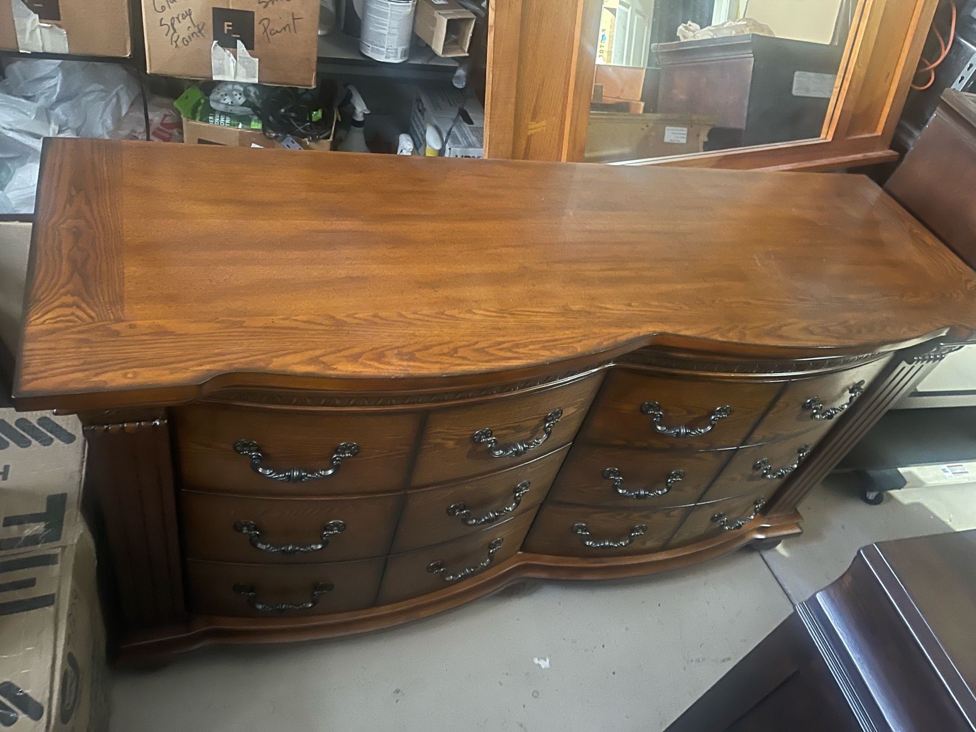 DRESSER WITH MATCHING END TABLE