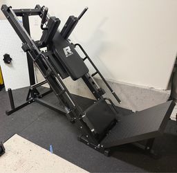 RitFit Leg Press Hack Squat Machine with Linear Bearing, 1200LB Capacity